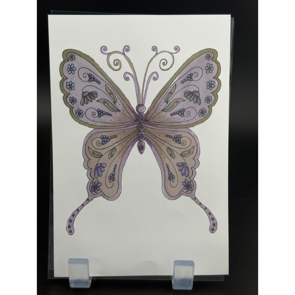 Butterfly Clear Stamp Ornate Floral Swallowtail Crafting Scrapbooking Cardmaking